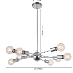 Modern Globe Linear Sputnik Chandelier