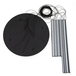 Modern 12-Light Black Cluster Tube LED Pendant Light
