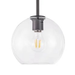Modern 4-Light Clear Glass Bubble Hanging Sputnik Chandelier