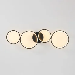 Modern 4-Light Halo Dimmable LED Semi Flush Mount