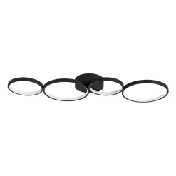 Modern 4-Light Halo Dimmable LED Semi Flush Mount