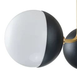 Modern 3-Light Milky Glass Globe Ceiling Light