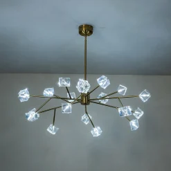 Modern Mid-century Glam Branch Crystal Sputnik Chandelier