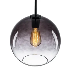 Modern Minimalist 1-light Smoked Grey Tinted Glass Globe Pendant