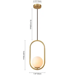Modern 1-ring Globe Pendant Light