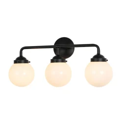 Modern Shine Opal Glass Globe Bathroom Vanity Wall Light