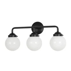 Modern Shine Opal Glass Globe Bathroom Vanity Wall Light