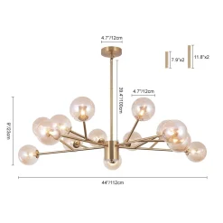 Modern Sputnik Branching Bubble Chandelier