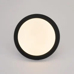 Nordic Black White Dimmable LED Round Semi Flush Mount