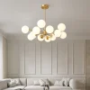 Opal Glass Globe Sputnik Chandelier