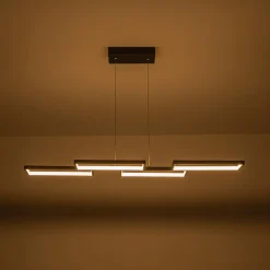 (OpenBox) Black 4-light Rectangular Dimmable LED Kitchen Island Pendant