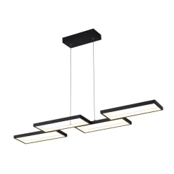 (OpenBox) Black 4-light Rectangular Dimmable LED Kitchen Island Pendant