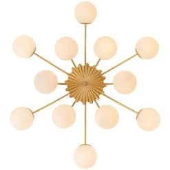 (OpenBox) Blossom 12-Light Opal Glass Bubble Semi Flush Chandelier