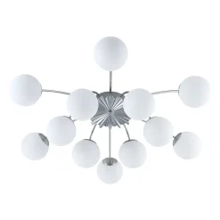 (OpenBox) Blossom 12-Light Opal Glass Bubble Semi Flush Chandelier
