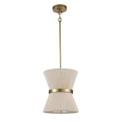 (OpenBox) Boho 2-Tier Woven Thread Tapered Drum Pendant Light
