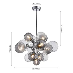 (OpenBox) Cluster Glass Globe Bubble Chandelier 23.6