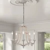 (OpenBox) Distressed White Shabby Chic Candle Style Chandelier