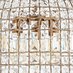 (OpenBox) French Antique Brass Crystal Cage Chandelier