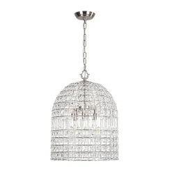 (OpenBox) French Antique Brass Crystal Cage Chandelier
