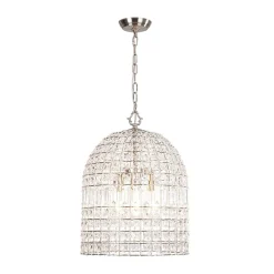(OpenBox) French Antique Brass Crystal Cage Chandelier
