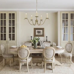 (OpenBox) French Farmhouse 5-Light Brass Candle Style Chandelier