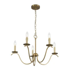 (OpenBox) French Farmhouse 5-Light Brass Candle Style Chandelier