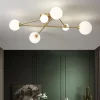 (OpenBox) Frosted Bubble Linear Sputnik Semi Flush Mount