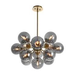 (OpenBox) Glam Dark Pearl Sputnik Smoked Glass Bubble Chandelier Light Fixture