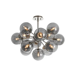 (OpenBox) Glam Dark Pearl Sputnik Smoked Glass Bubble Chandelier Light Fixture