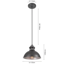 (OpenBox) Industrial Single Pot Lid Dome Pendant