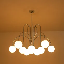 (OpenBox) 10-Light Frosted Glass Globe Bubble Chandelier