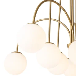 (OpenBox) 10-Light Frosted Glass Globe Bubble Chandelier