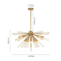 (OpenBox) 10-Light Geometric Sputnik Sunburst Chandelier