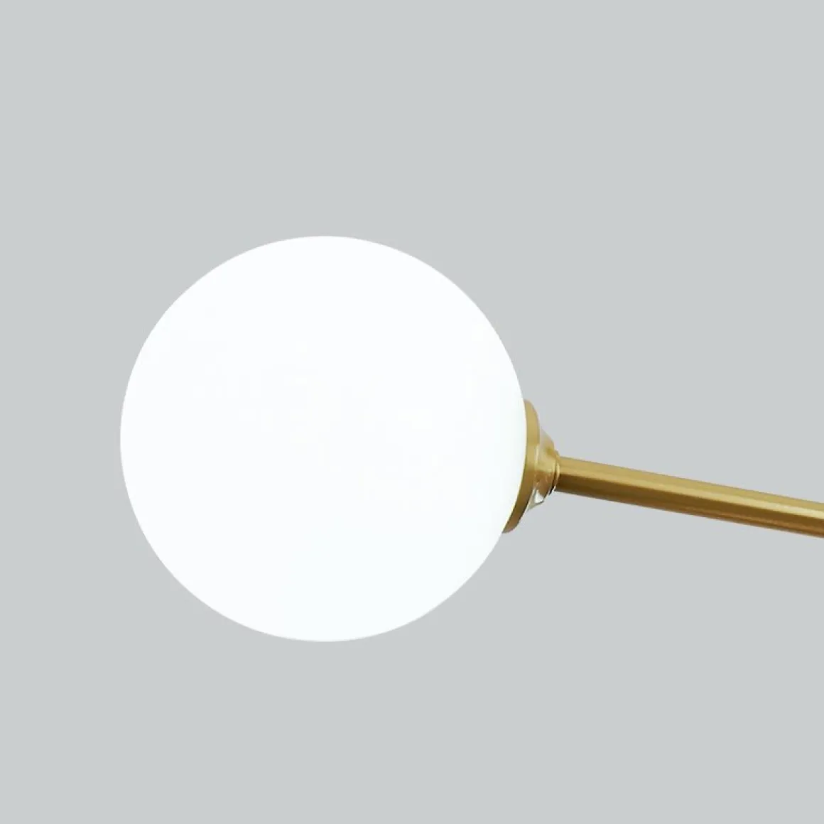 (OpenBox) 6-Light Opal Glass Globe Linear Sputnik Semi Flush