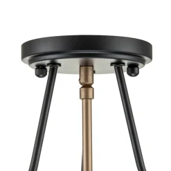 (OpenBox) Modern Farmhouse Drum Glass Semi Flush Mount