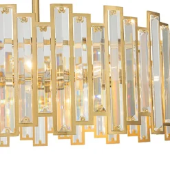 (OpenBox) Modern Glam Brass 6-Light Crystal Drum Cage Chandelier