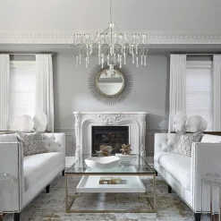 (OpenBox) Modern Luxe Glam Starry Sky LED Crystal Chandelier