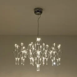 (OpenBox) Modern Luxe Glam Starry Sky LED Crystal Chandelier