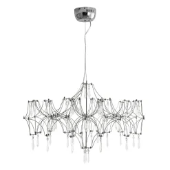 (OpenBox) Modern Luxe Glam Starry Sky LED Crystal Chandelier