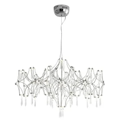 (OpenBox) Modern Luxe Glam Starry Sky LED Crystal Chandelier