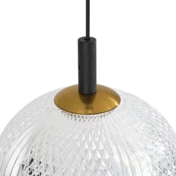 (OpenBox) Prismatic Glass Dimmable LED 3-Light Cluster Round Pendant