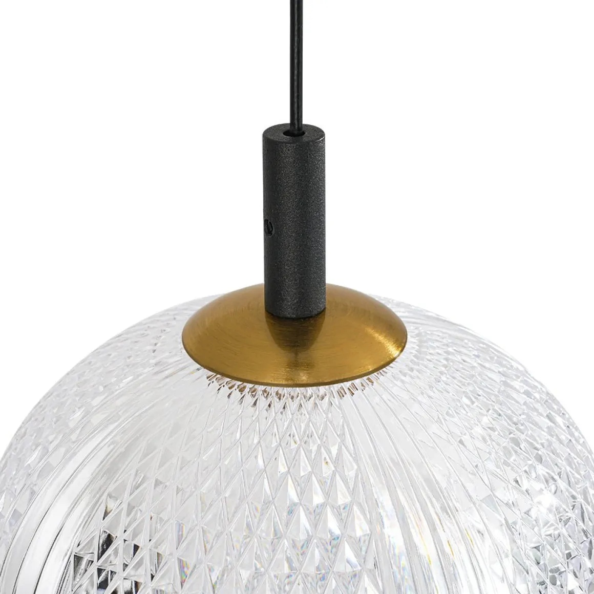 (OpenBox) Prismatic Glass Dimmable LED 3-Light Cluster Round Pendant