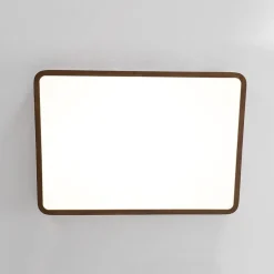 (OpenBox) Rectangle Walnut Dimmable LED Flush Mount Ceiling Light