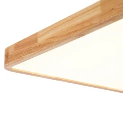 Rectangle Wooden Dimmable LED Flush Mount Ceiling Light