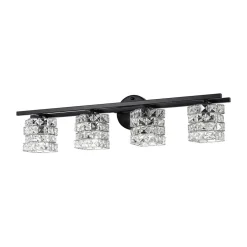 Rubik Cube Style Faceted Crystal Shade Vanity Wall Sconce