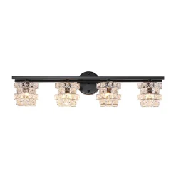 Rubik Cube Style Faceted Crystal Shade Vanity Wall Sconce