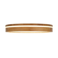 Rustic Dimmable LED Walnut Wooden Round Ceiling Light