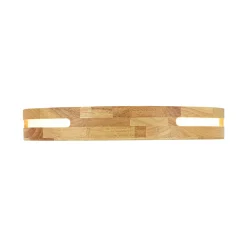 Rustic Dimmable LED Wood Round Flush Mount Light