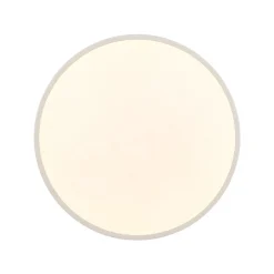 Scandinavian Brass White Round Dimmable LED Semi Flush Light
