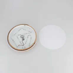 Scandinavian Dimmable LED Round Wood Grain Flush Mount